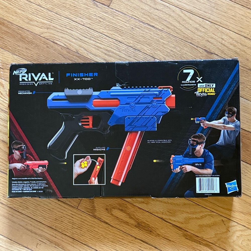 New Nerf Rival Finisher XX-700 Blaster in Blue and Red
